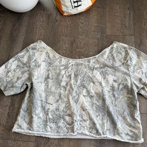 PacSun Gray Camouflage Crop Top